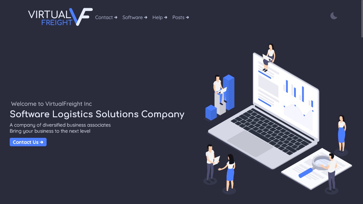 VirtualFreight Landing Page