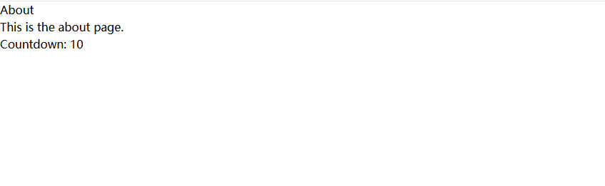 Screenshot of the countdown component